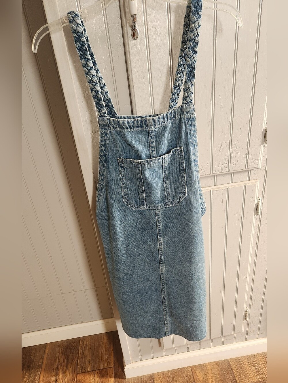 Ladies Hem & Thread Light Blue Denim Jumper with Front Pocket  NWT
